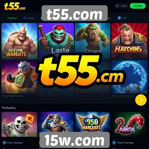 Visão geral dos jogos disponíveis no t55.com