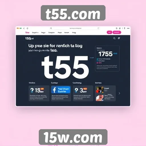 Análise da interface do usuário no site t55.com